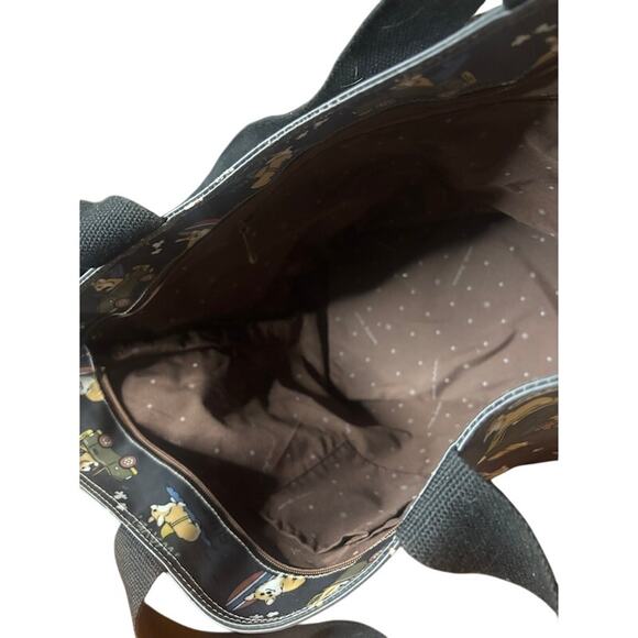 Uma Hana I Love Corgis Dog Tote Waterproof Shoulder Bag Black Brown Large NWOT - Picture 6 of 9